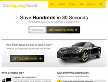 Tablet Screenshot of carshippingpro.net